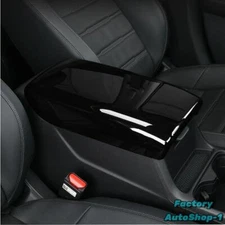 Bright Black Central Armrest Storage Box Cover Trim For Honda CR-V CRV 2023
