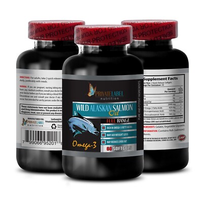 fish oil omega 3 - WILD ALASKAN SALMON OIL - immune system multivitamin -60 Soft