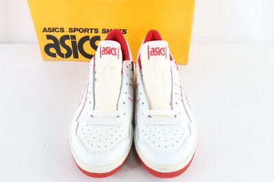 NOS Vintage 90s Asics Mens 11.5 Spell Out Outrage Lo Sneakers Shoes White Red NOS Vintage 90s Asics Mens 11.5 Spell Out Outrage Lo  main image 2