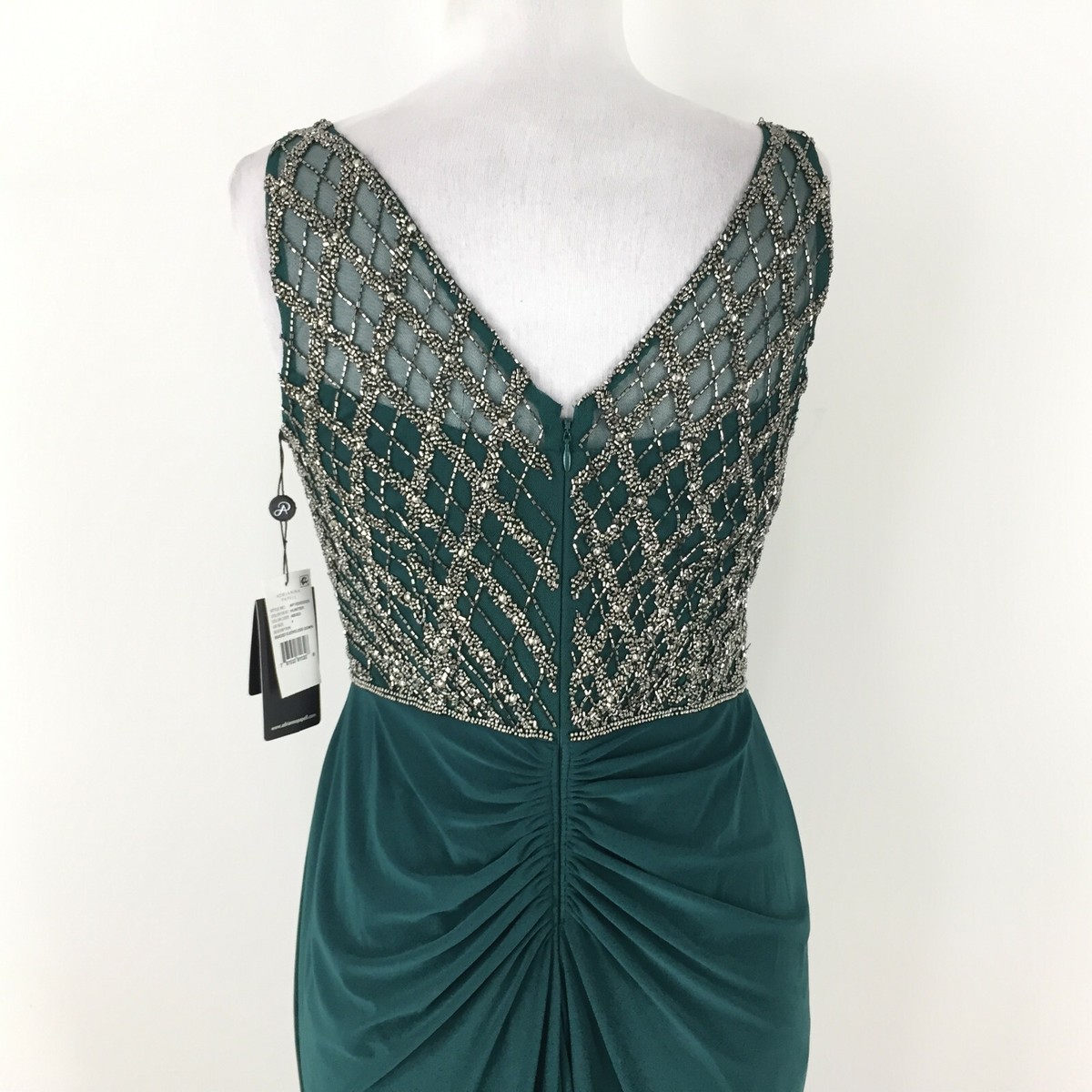 Formal Evening Dress Adrianna Papell S 4 Hunter Green Gown beaded Wow | eBay Formal Evening Dress Adrianna Papell S 4 Hunter Green Gown beaded Wow | eBay
