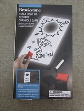 BROOKSTONE 3 IN 1 - LIGHT UP memo office DESKTOP CORNHOLE GAME - brand NEW