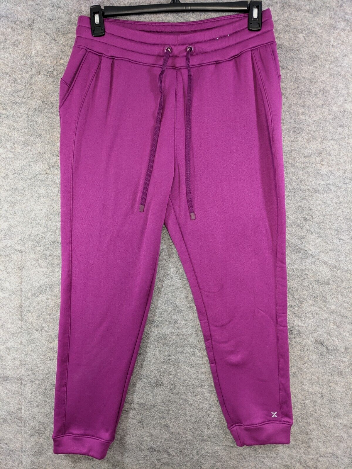 Xersion Sweatpants Women Medium Purple Knit Elastic Waist Cuffed 27