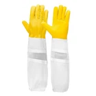 OZ ARMOUR Beekeeping Cowhide Gloves Genuine Leather Ventilated Bee Gloves