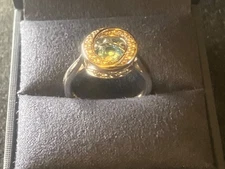 925 Sterling Silver Ring Sky Blue Floating Topaz Gemstone Jewelry Size 6.5