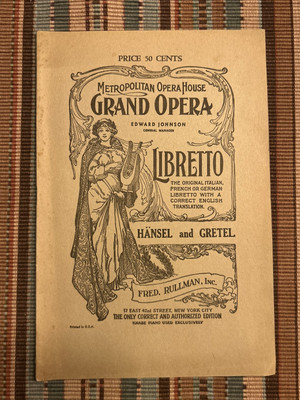 Hansel and Gretel - 1905 - Adelheid Wette - Very Good Condition