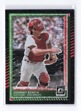 2025 DONRUSS BASEBALL JOHNNY BENCH BLACK VELOCITY PRIZM REDS