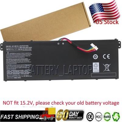 Batterie Green Cell AC14B13J AC14B18J Pour Acer Aspire ES1 Chromebook Extensa - 2100mAh 11.4V