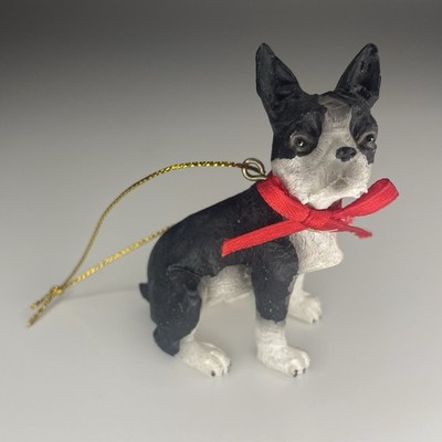 Good Old Values Boston Terrier Dog Ornament Christmas Holiday Figure