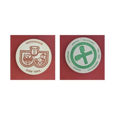 Vereinshaus Dorf Tirol Brauerei Bierdeckel Bier