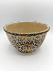 Spongeware Paneled Mixing Bowl Red Wing Saffron Spatterware Stoneware Pottery 8"
