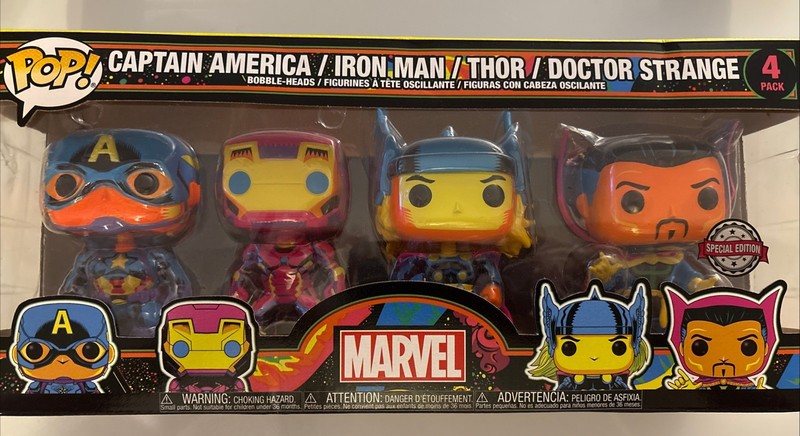 Funko Pop Marvel 4 Pack Special - Captain America Iron Man Thor Doctor Strange