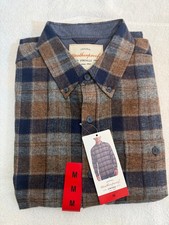 Weatherproof Vintage Men's Flannel Shirt, Multi Brown , Size M