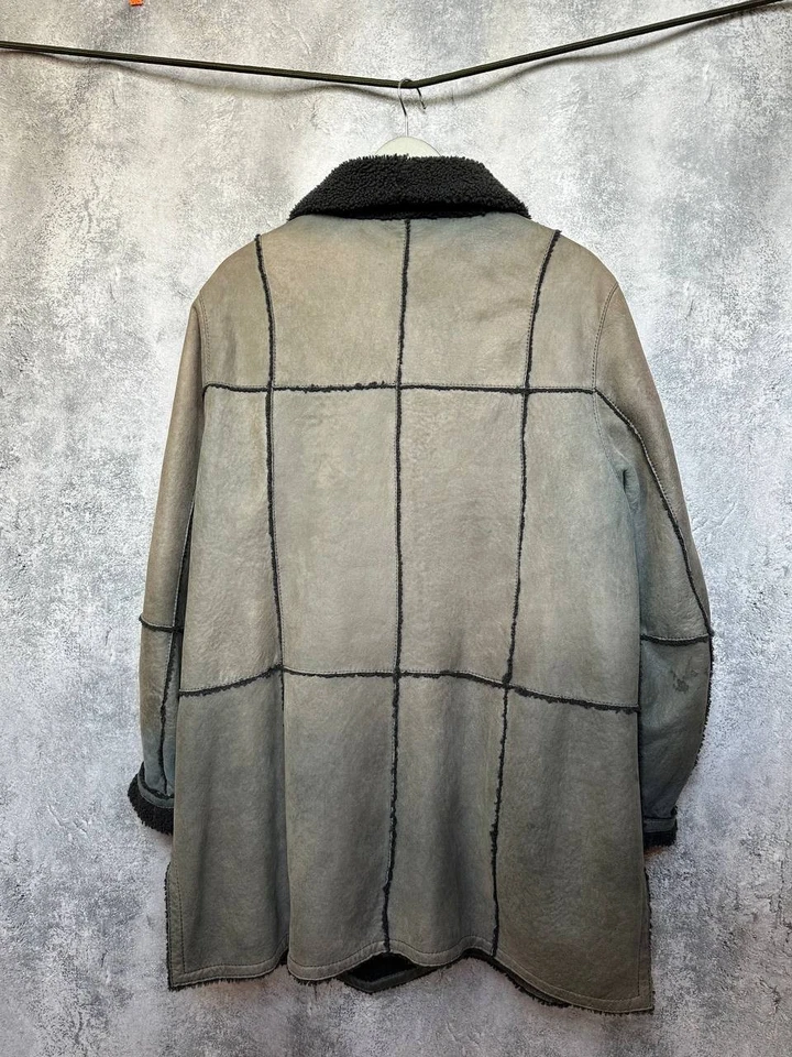 RRP 1900$ Werner Christ Patchwork Shearling Coat Size 50 Made in Germany - Image 3 of 4