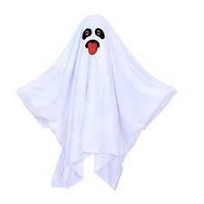 Ghost Costume for Kids White Ghost Cloak Cosplay Outfits Role Play Supply4862