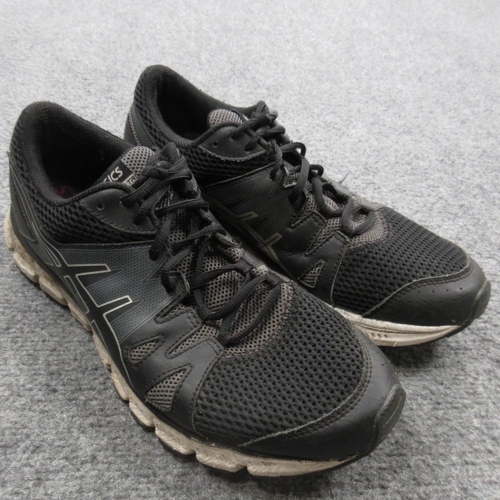 Scarpe ASICS Gel Uomo Taglia 9.5 Nero Running Sneakers S406L Allenatore Atletico