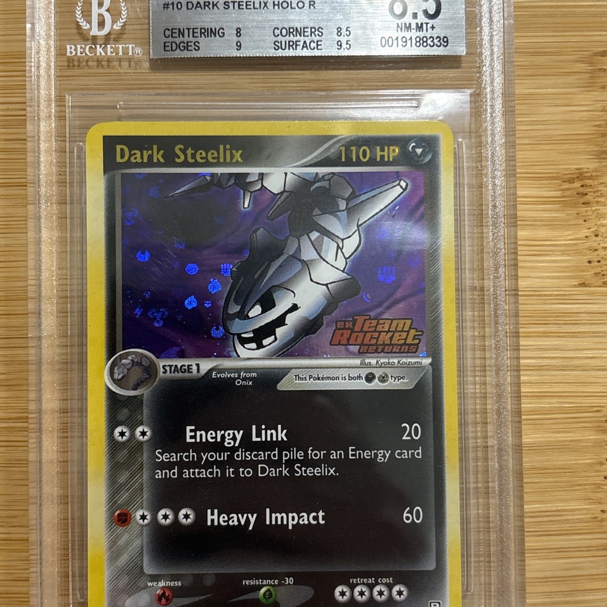2004 POKEMON EX TEAM ROCKET RETURNS #10 DARK STEELIX REVERSE FOIL