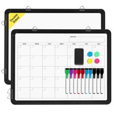 Monthly Dry Erase Calendar Whiteboard For Wall 16 X 12 Inch Double-Sided