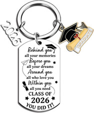 Class of 2026 Keychain Graduation Gifts 2026 Small, Silver