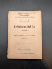 Buch Buchfahrplan Heft 1 A Deutsche Bundesbahn 1973 BD Stuttgart 