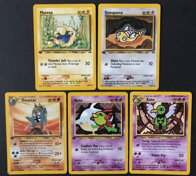 5 x Neo Discovery Set 1st Ed WOTC Wizards of the Coast Pokemon Karten PL-LP