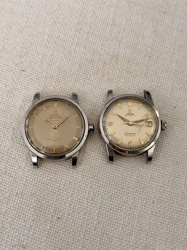 Lot Of 2 Vintage Omega Seamaster Automatic Watches Stainless Steel SOLD AS IS
