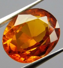 Orange Sapphire 11 Carat Natural Fire CERTIFIED Oval Cut Sparkling Rings Gems A 