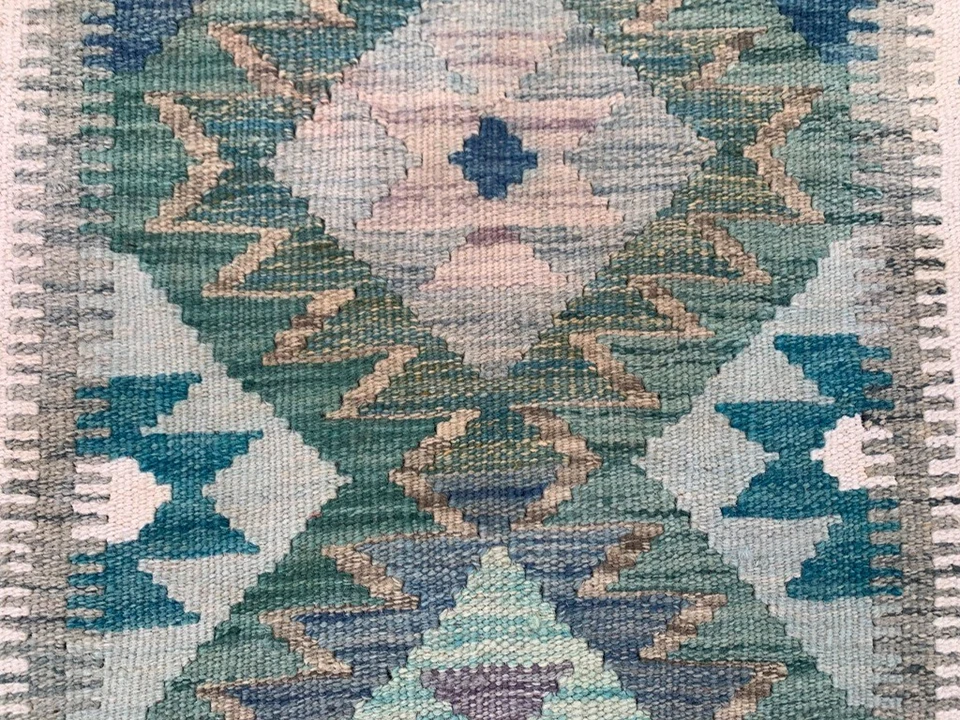 2x6 ft Afghan Hallway Runner Rug Kitchen Home Décor Runner Area Wool Kilim Rug - Image 4 of 4