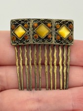 Vintage Art Deco Rhinestone Hair Comb