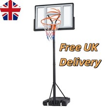 Basketball Hoop and Stand Basketball Netball Post on Wheels for Kid/Adult