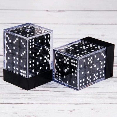 Galactic Dice Premium Dice Sets - D6 Opaque Black 12mm (36 Count)