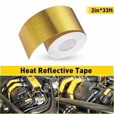 2" x 33FT Gold High Temperature Heat Shield Wrap Tape Self Adhesive Reflective