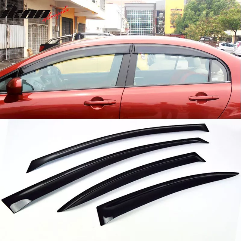 Fits 06 11 Honda Civic 8th Gen Sedan OE Smoke Transparent Black