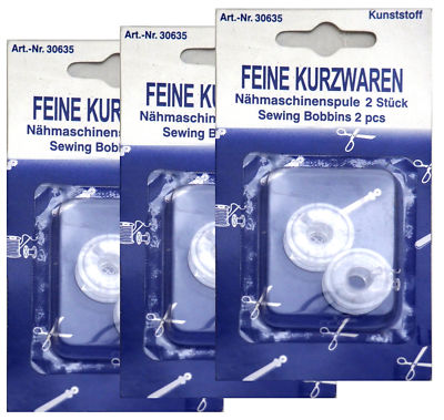 12 x Nähmaschinenspule Kunststoff, Nähspule, Metallspule, Unterfaden, Nähzubehör