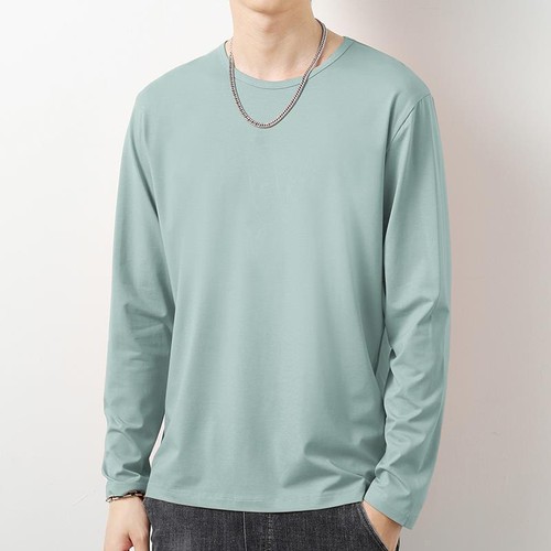 Herren Lose Rundhals Langarm Tops Streetwear Freizeit T-Shirt Pullover T-Shirts - Bild 35 von 40