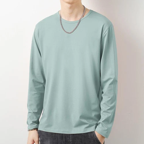 Herren Pullover T-Shirts Locker Rundhals Langarm Oberteile Streetwear Freizeit T-Shirt - Bild 35 von 40