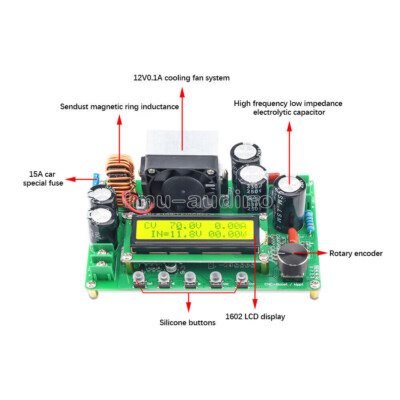DC-DC DPX800S CNC Booster Module CNC Boost 12V~120V 0-15A Adjustable MPPT 800W