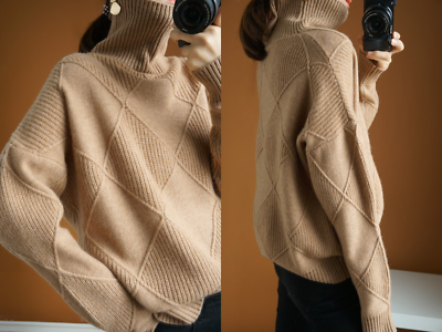 トップス marka TURTLE NECK wool cotton knit Cotton Knit Turtleneck Pullover – Wemoto Studio