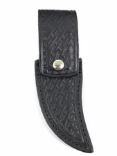 Black Leather Knife Sheath For Smaller Fixed Blade Knives 2340-N