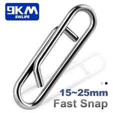 200Pcs Fishing Clips Power Clips Stainless Steel Fishing Snaps M#,L#,XL#,XXL#