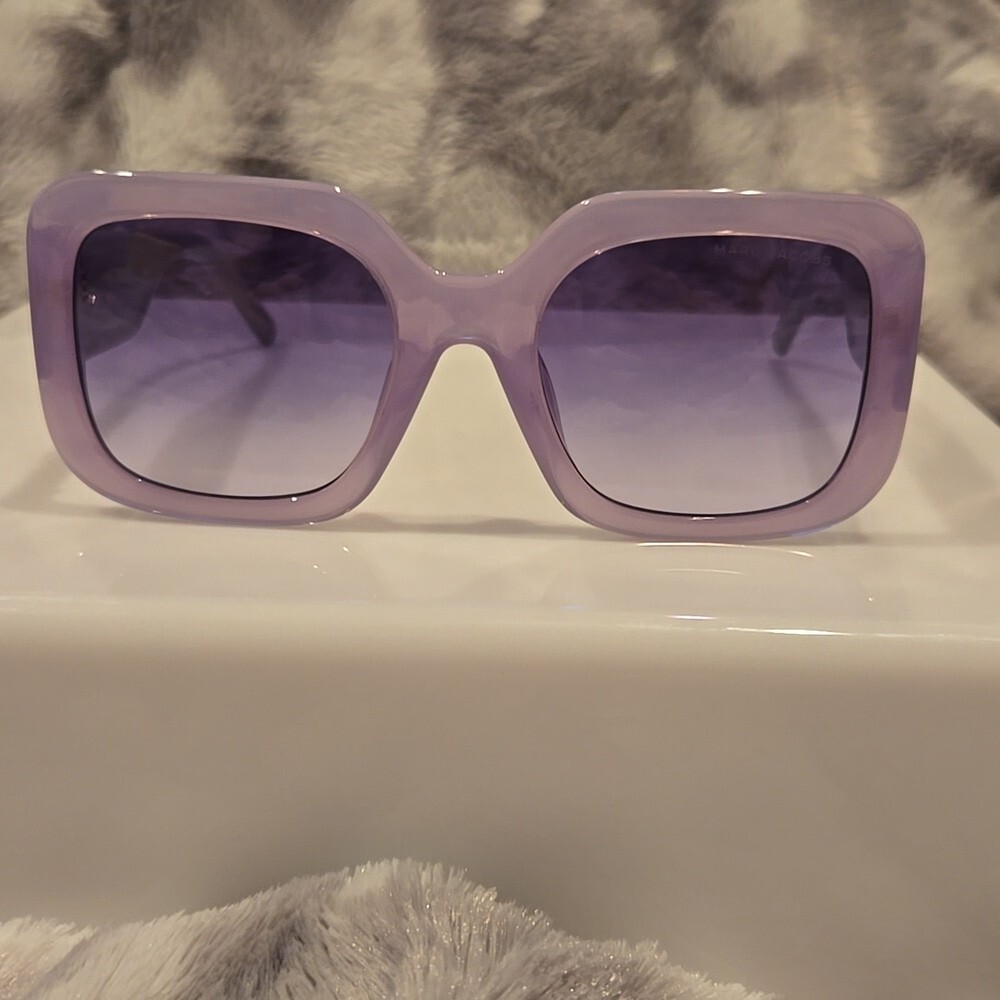 Women\'s Marc Jacobs Lavender Square Sunglasses SKU775 Marc Jacobs Lavender Square Sunglasses Brand New In Case | eBay main image 3