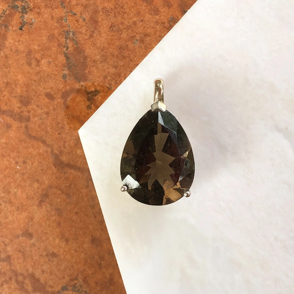 Smoky shop topaz pendant