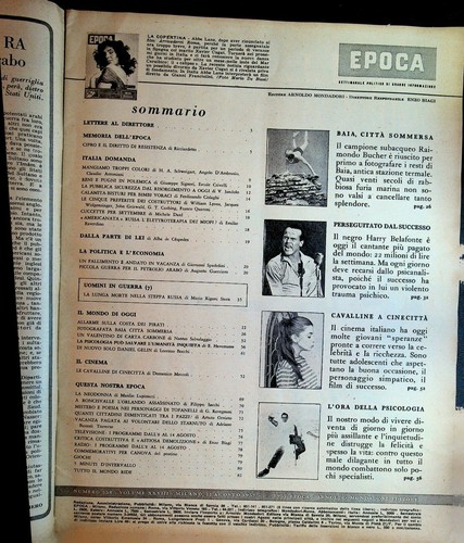 Epoca Magazine August 11 1957 Harry Belafonte Daniel Gelin Joan Crawford - Picture 2 of 7