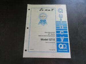 Quincy Model QT-5 Compressor Parts Manual 50230-202 | eBay