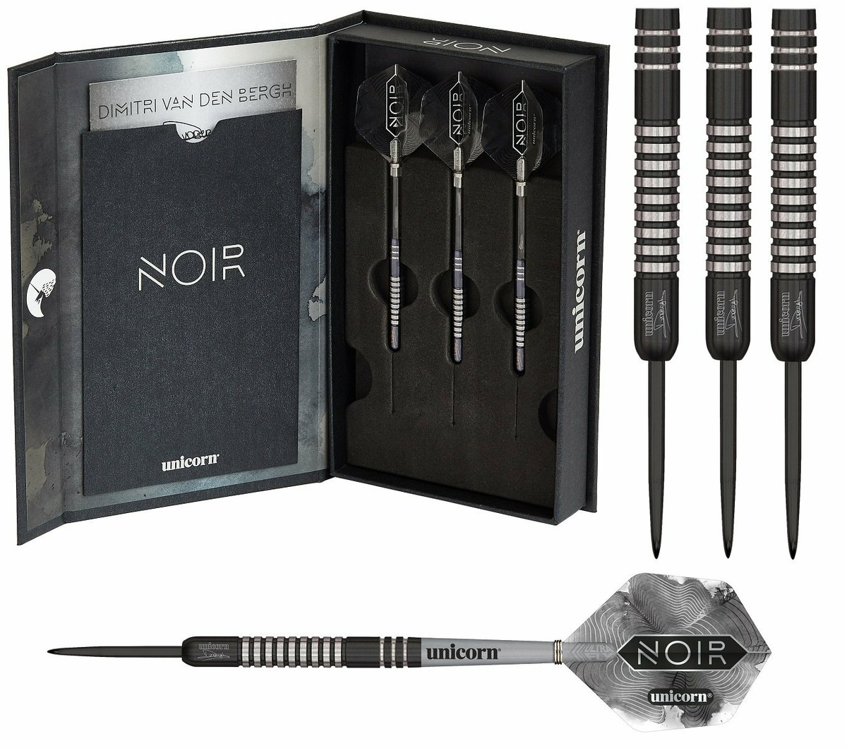 ダーツ Unicorn Dimitri van den Bergh 18g Unicorn Dimitri van den Bergh Darts - Soft Tip - Noir