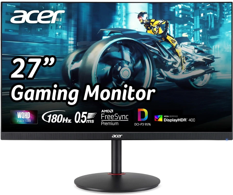Acer Nitro 27" Monitor WQHD 2560x1440 IPS 180Hz 350Nit 1ms Refurbished