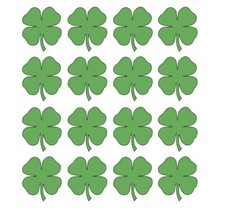 Irish Shamrock Vinyl Decals Phone Helmet Laptop 4 Leaf Clover Stickers Set of 12