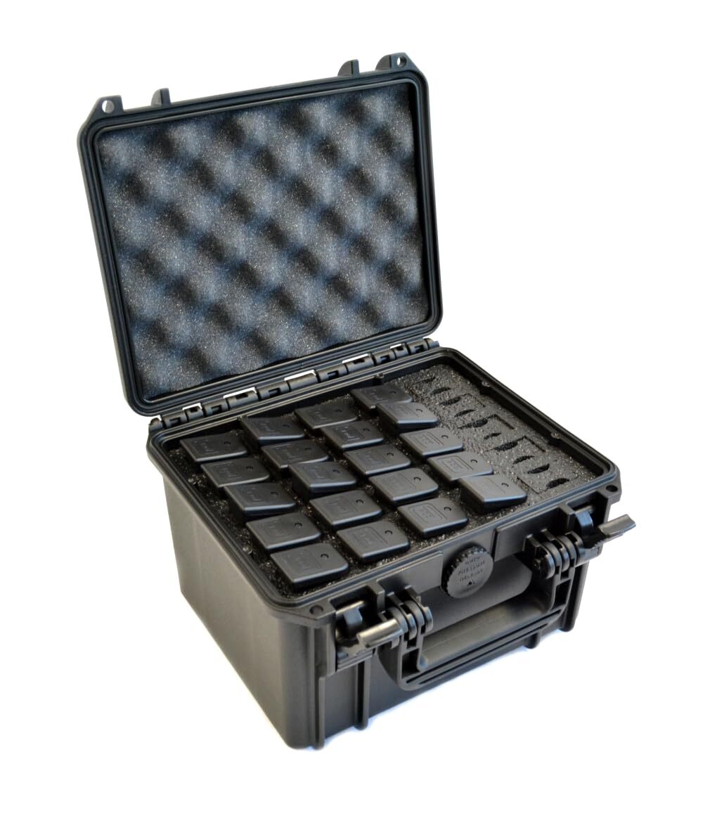 25 Pistol Magazine Hard Case, DORO 0907-6, MyCaseBuilder Custom Foam Insert -...