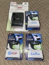 Red and Blue Ink Stamp Lot Received File Copy For Deposit Only Original