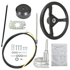 LABLT SS13710 Boat Cable With Wheel Engine Turbine Rotary Steering System 10FT