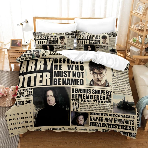 UK Harry Potter Bedding Set 2/3 PCS Quilt Duvet Cover Dorm Single Double King // - Picture 11 of 49